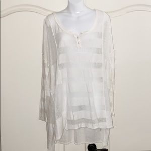 Free People White Thin Sweater